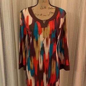 Multi color tunic blouse